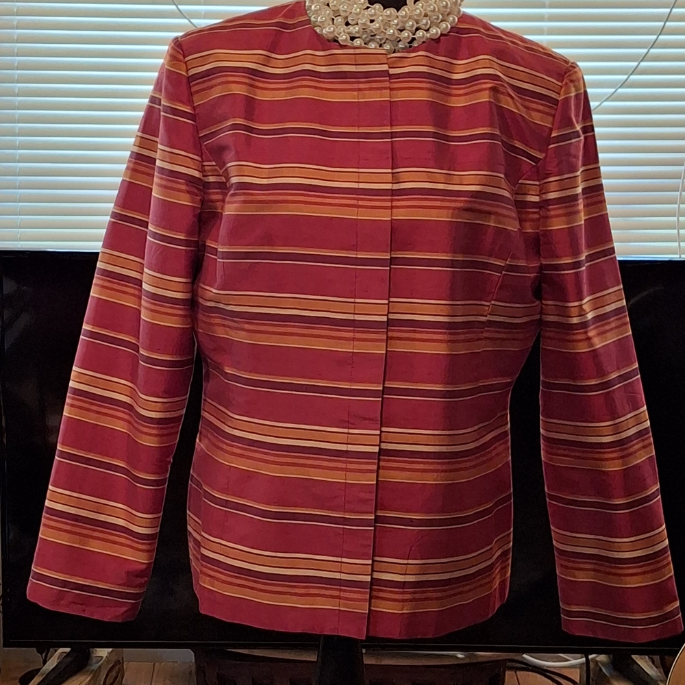 Kasper Multicolor Striped Blazer